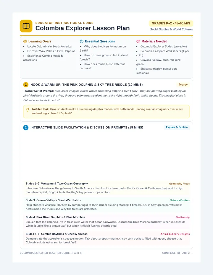 Colombia Explorer Teacher Guide