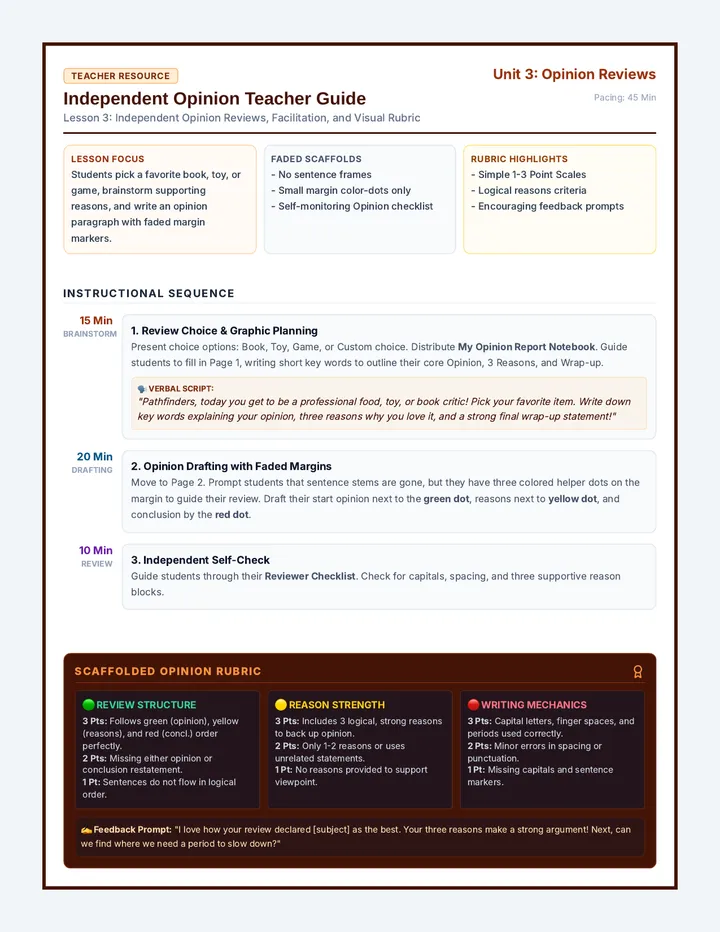 Explorer Rubric Teacher Guide