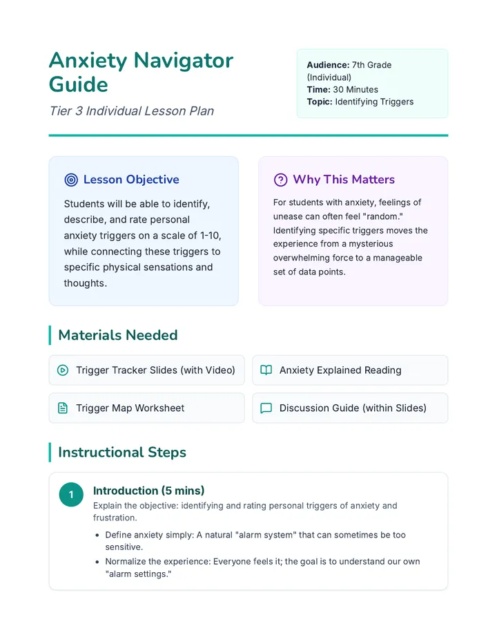 Anxiety Navigator Guide