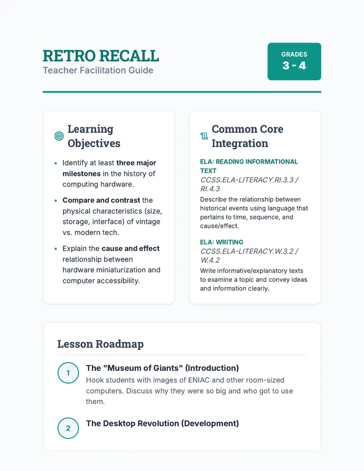 Retro Recall Teacher Guide