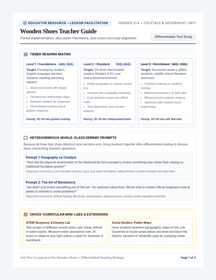 Wooden Shoes Teacher Guide
