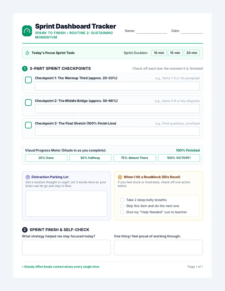 Sprint Dashboard Tracker