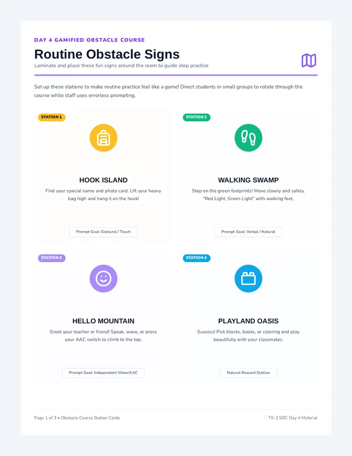 Routine Obstacle Cards
