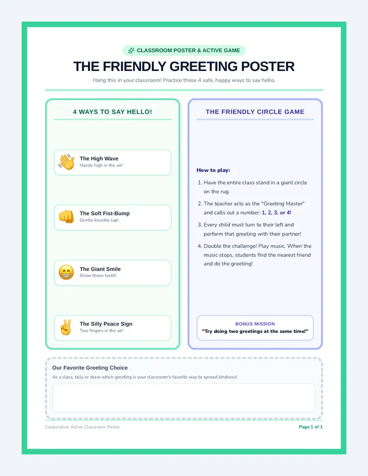 Friendly Wave Poster Game