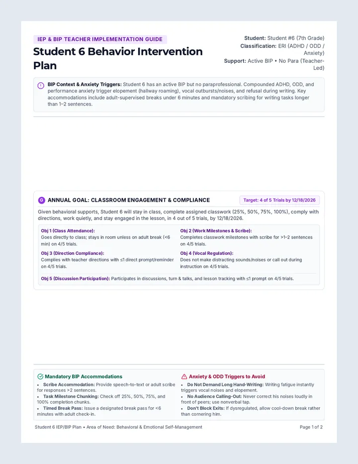 Student Six Compliance Guide