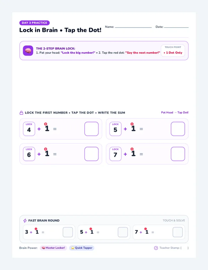 Lock Tap Practice Worksheet