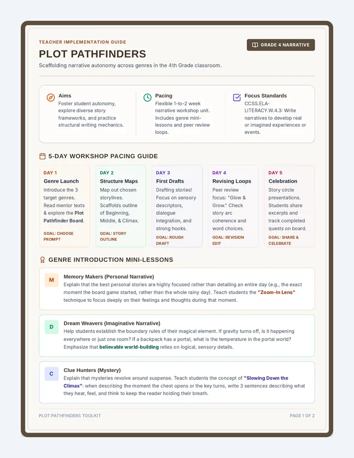 Plot Pathfinder Teacher Guide page 1