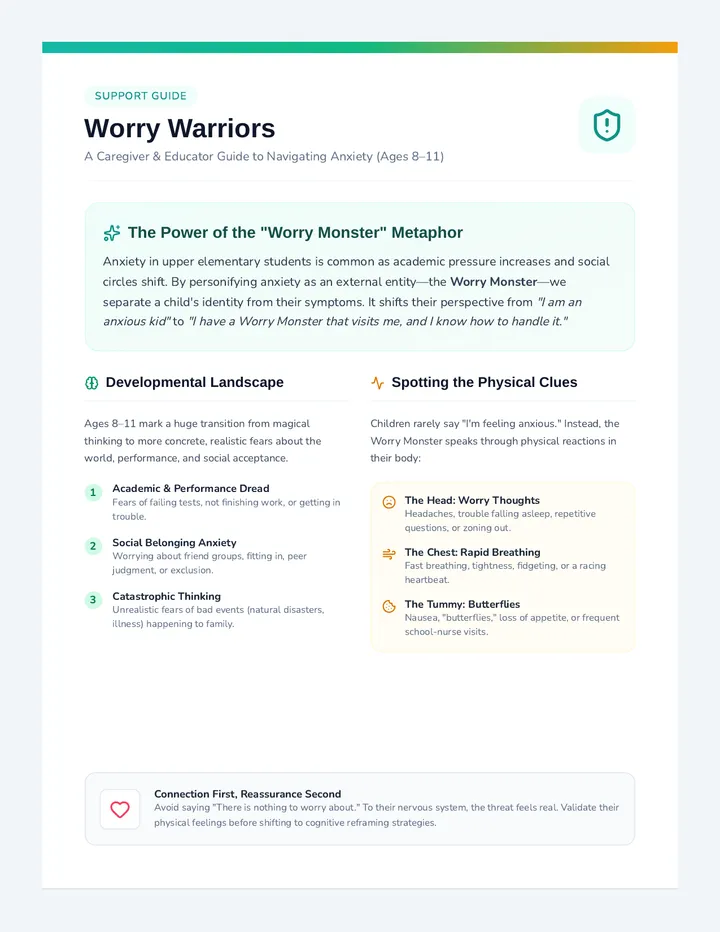 Worry Monster Teacher Guide