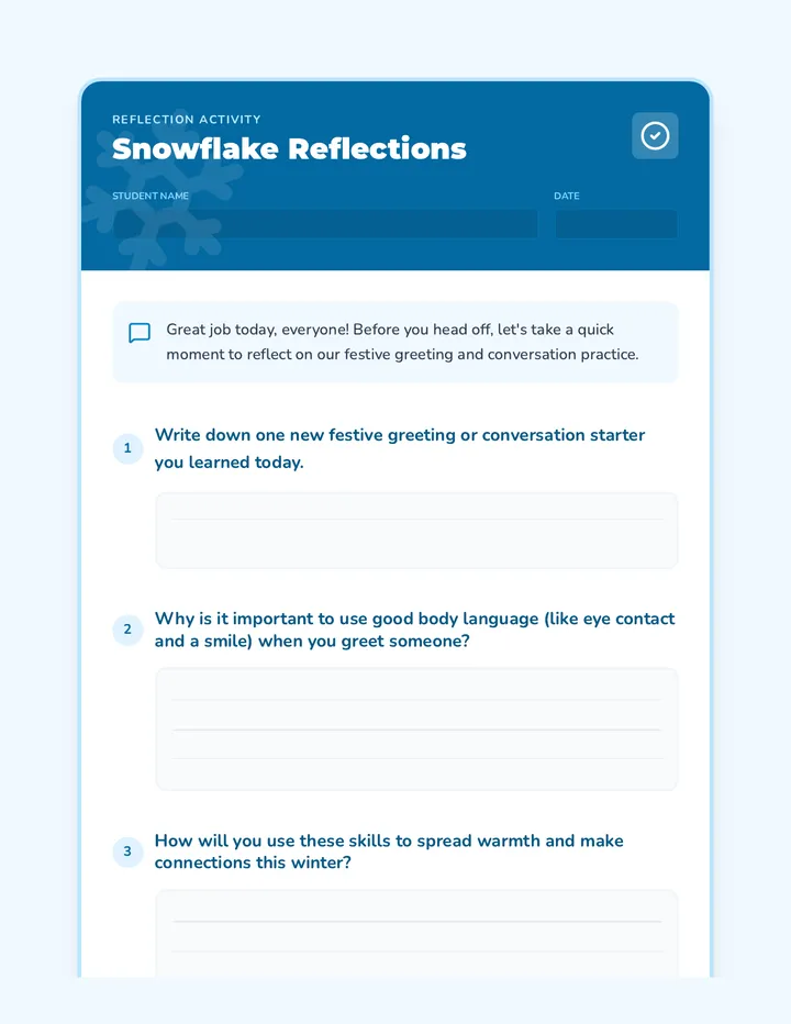 Winter Chat Cool-Down