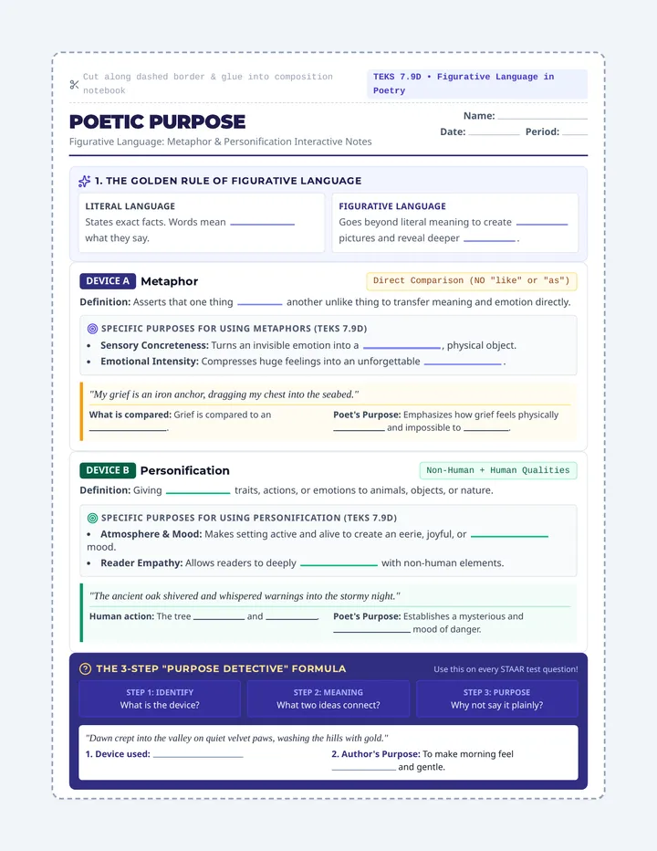 Poetic Purpose Student Notes