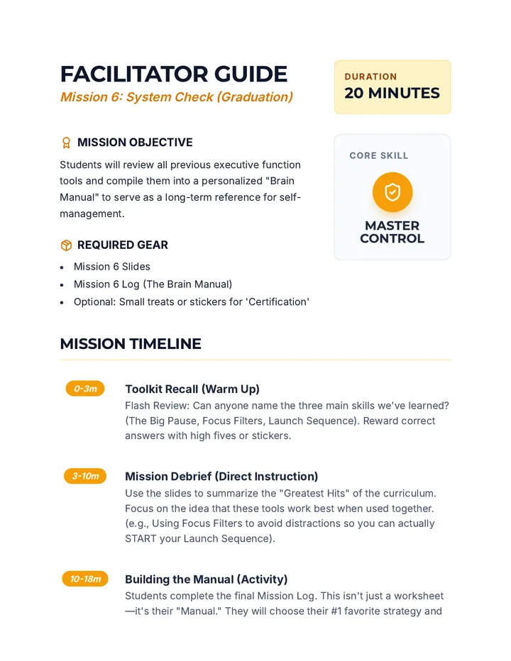 System Check Facilitator Guide
