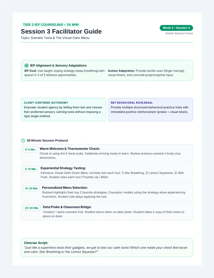 Counseling Sessions Three Four Guide