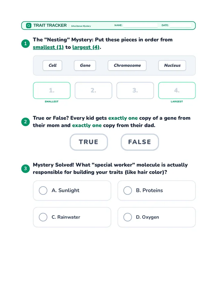 Trait Tracker Homework Extra Compact