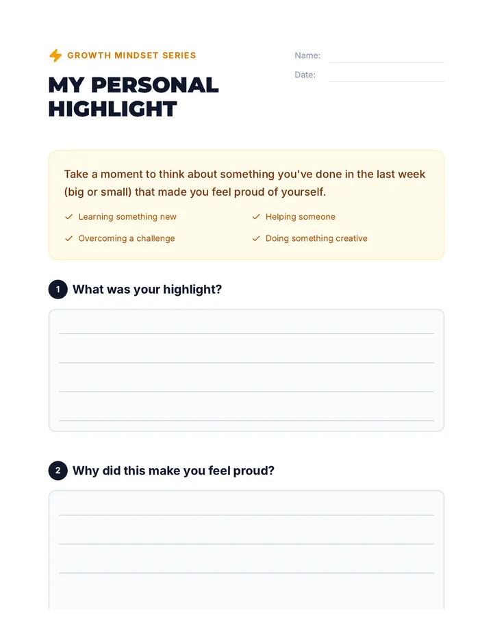 Awesome Warm Up Worksheet