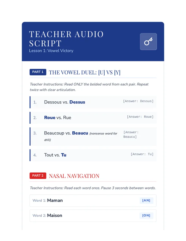 Vowel Victory Teacher Guide