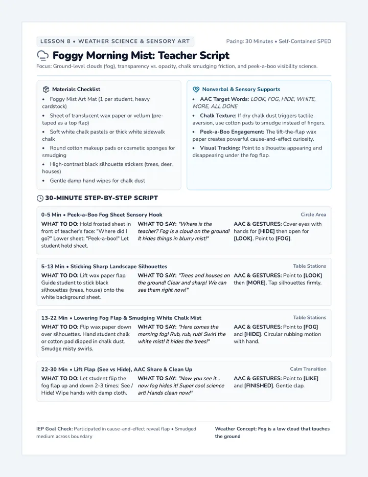 Foggy Mist Teacher Guide