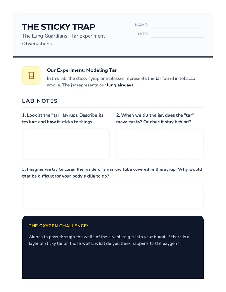 The Sticky Trap Observation Sheet