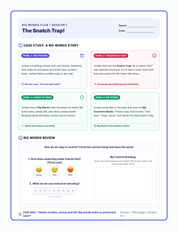 Snatch Trap Story Worksheet