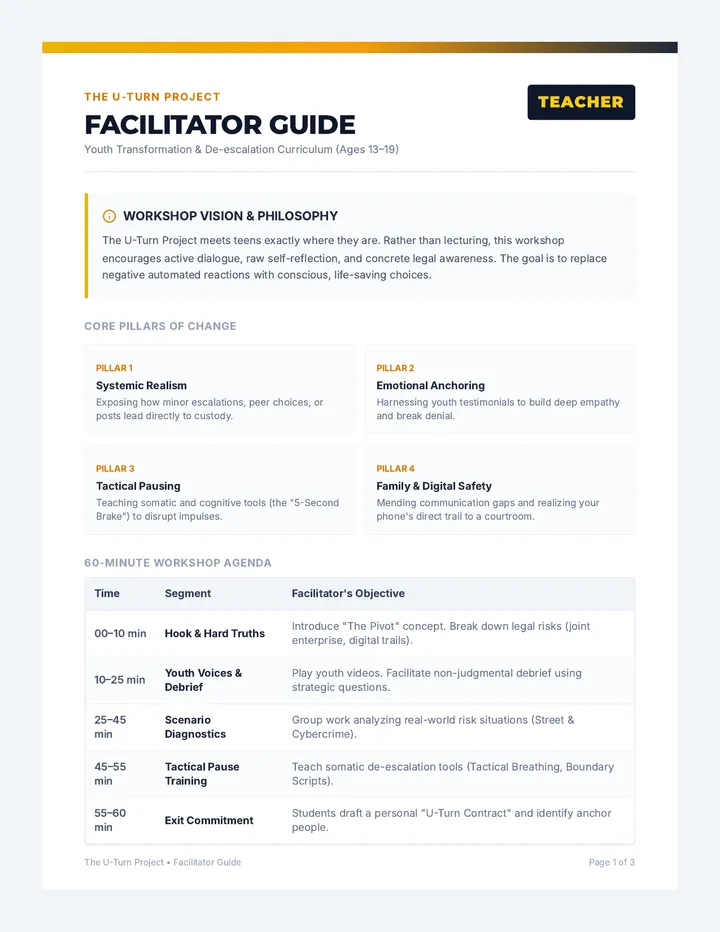 U-Turn Facilitator Guide