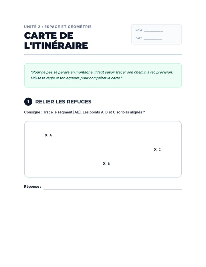 Carte Itinéraire Student Document