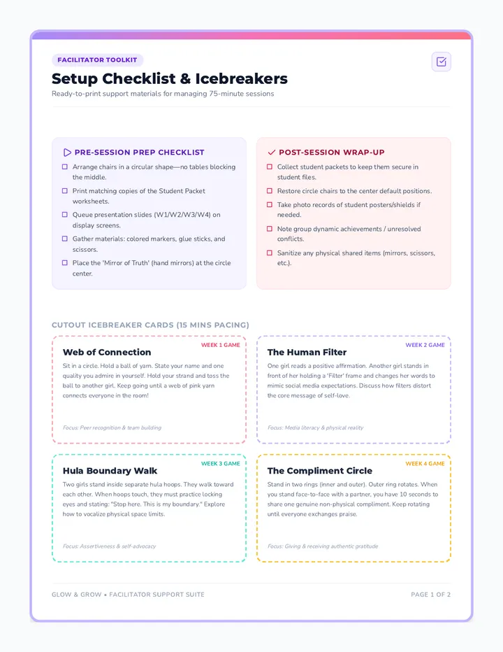 Glow Facilitator Cards