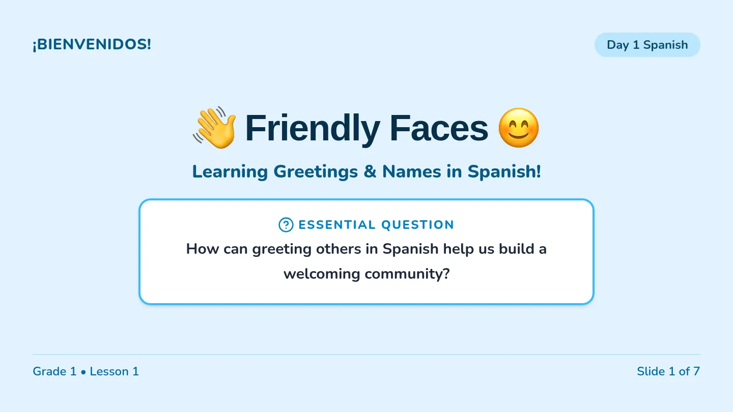 Friendly Faces Slides