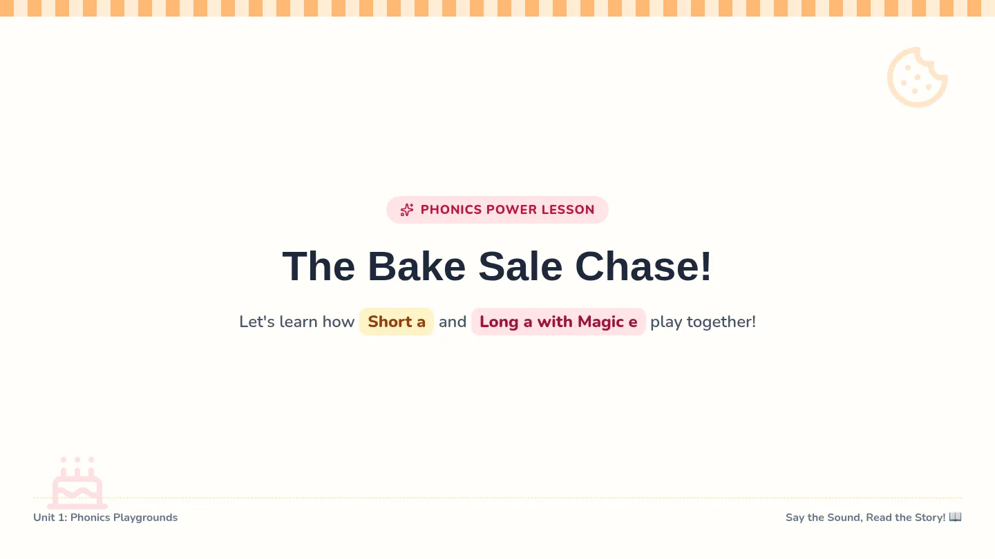 Bake Sale Chase Slides