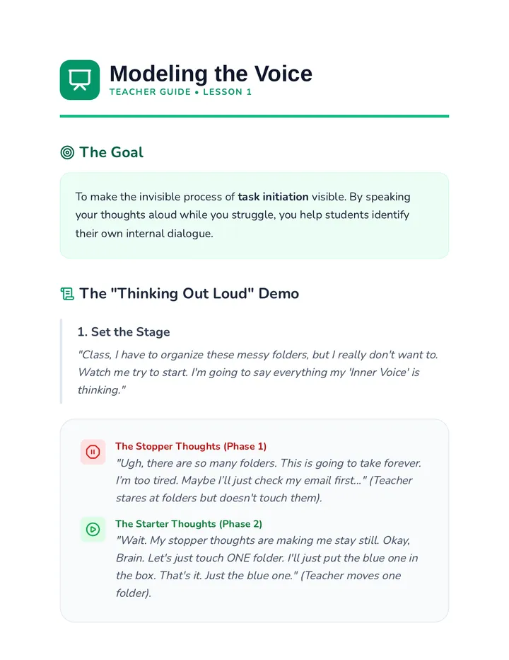 Inner Voice Teacher Guide