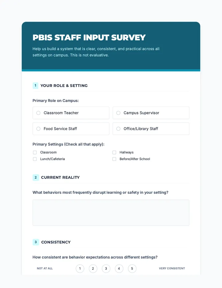 Staff Voice Survey