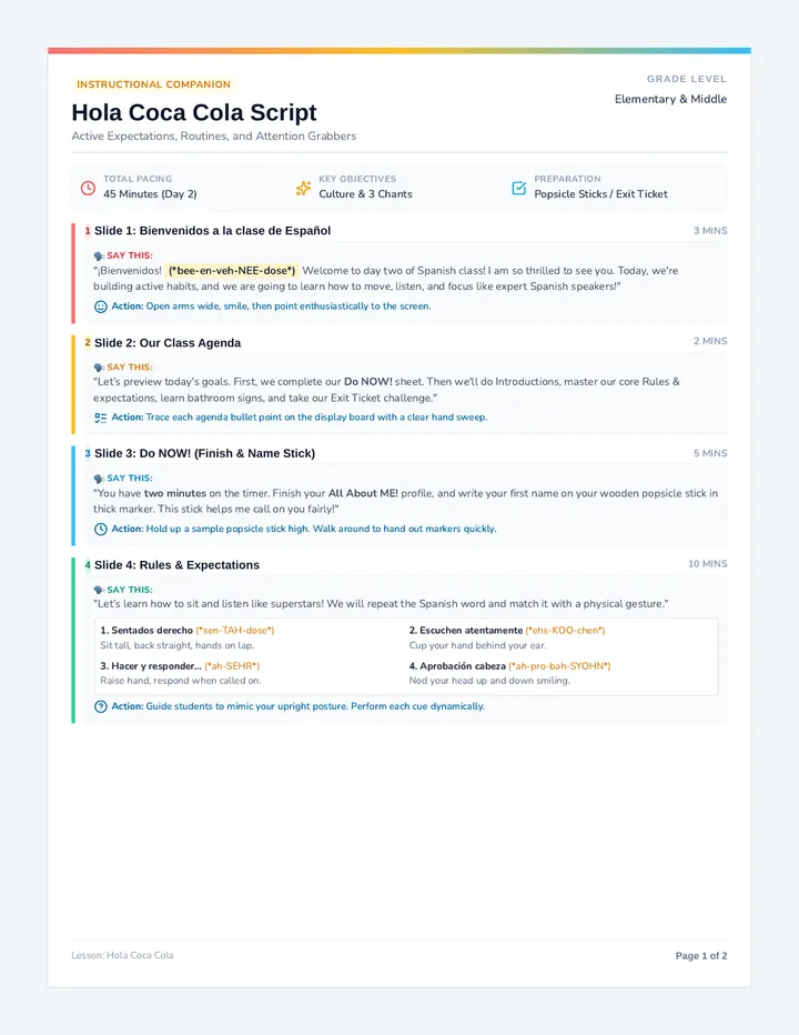 Hola Coca Cola Script