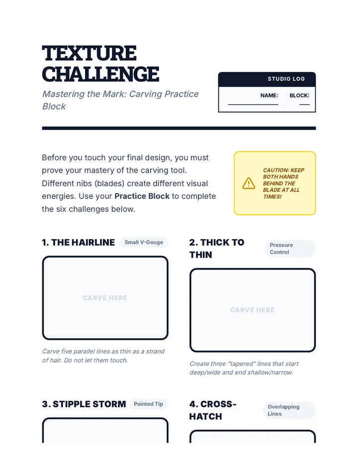 Texture Challenge Worksheet