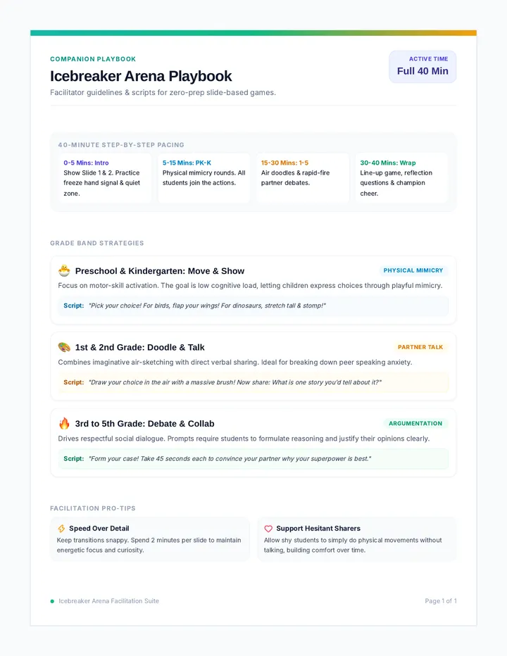 Icebreaker Arena Teacher Playbook