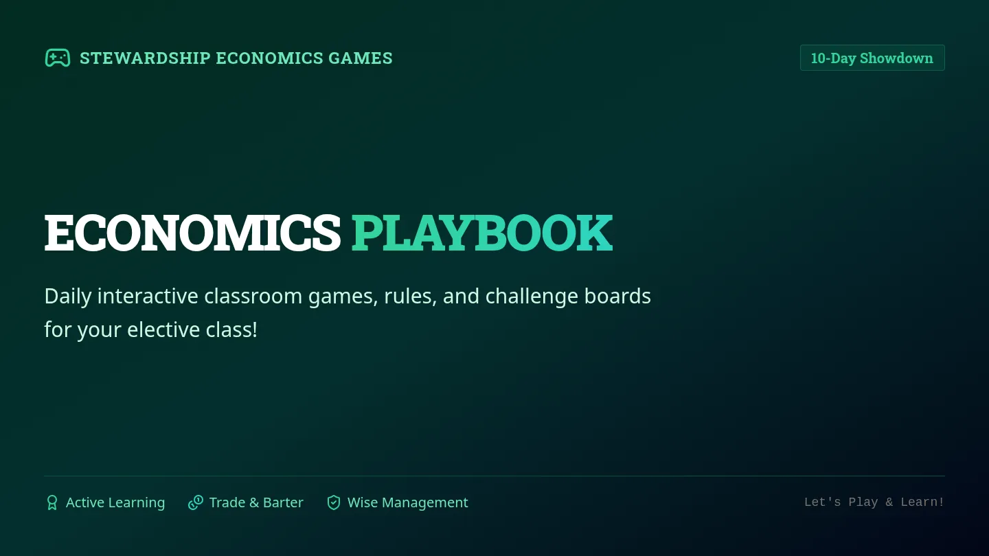 Stewardship Economics Games Slides