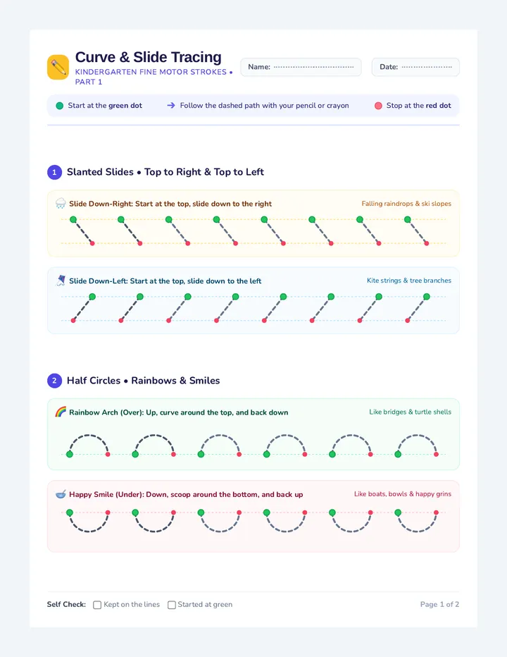 Curve and Slide Worksheet