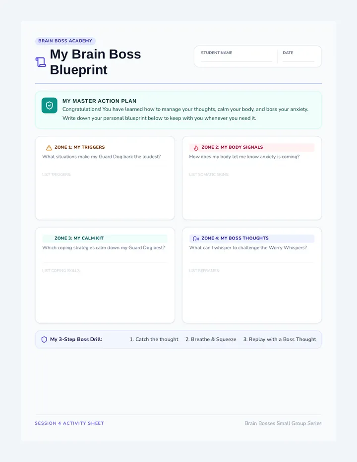 Brain Boss Blueprint Worksheet