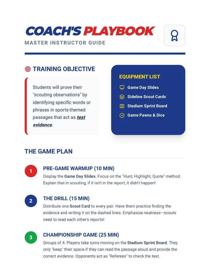 Coaches Playbook Guide