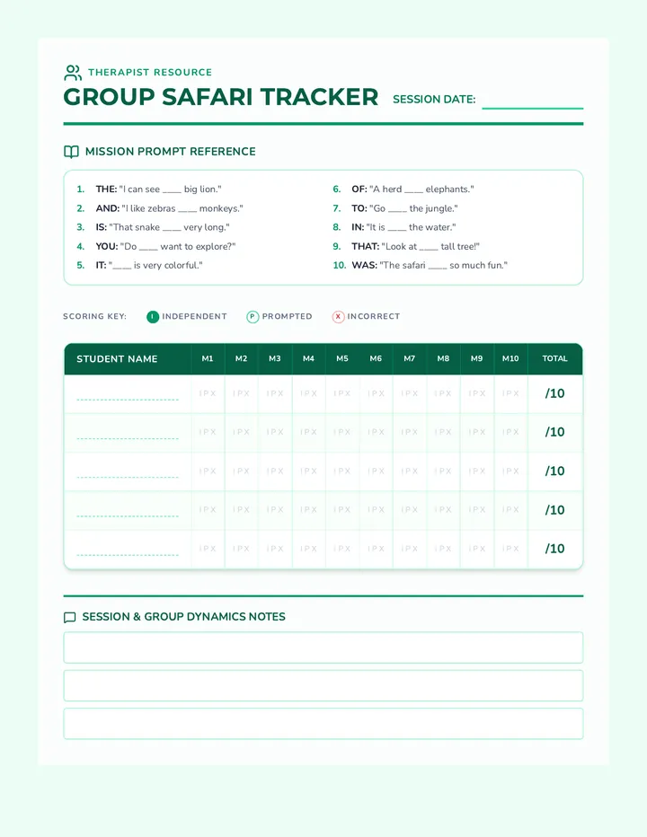 Group Safari Tracker Resource