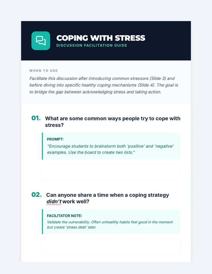Coping Discussion Guide