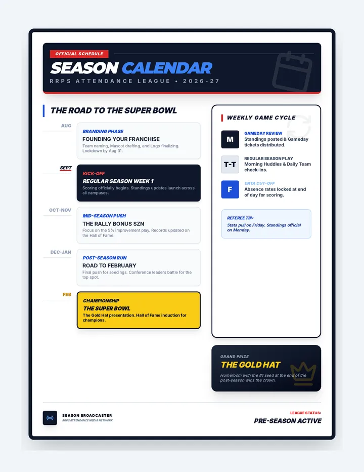 League Schedule Flyer