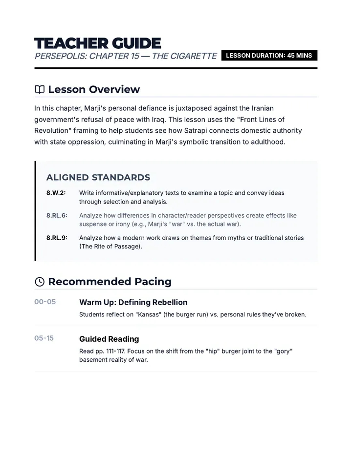 Rebel Smoke Teacher Guide