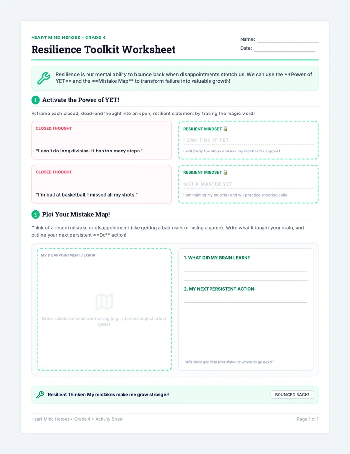 Resilience Toolkit Worksheet