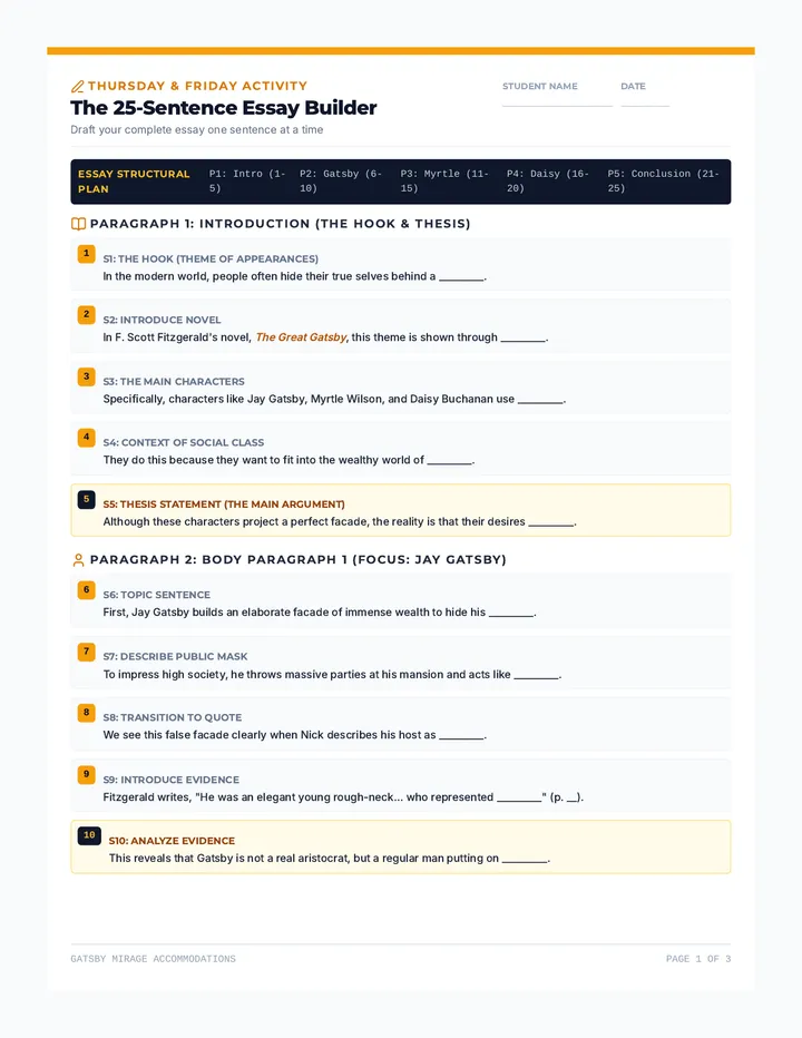 Essay Builder Organizer