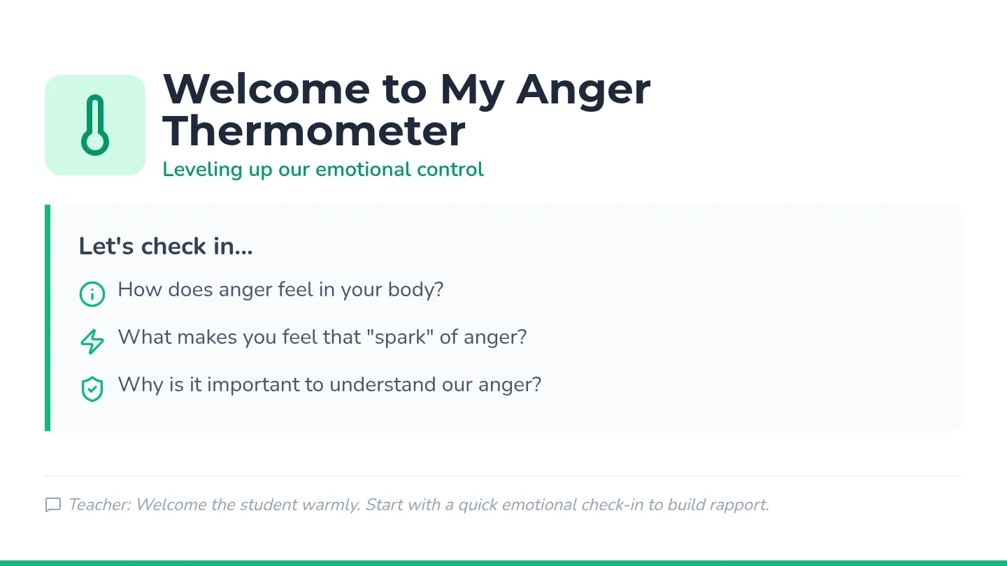 My Anger Thermometer Slide Deck