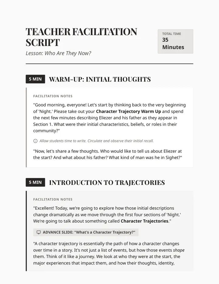 Who Are They Now Script Document