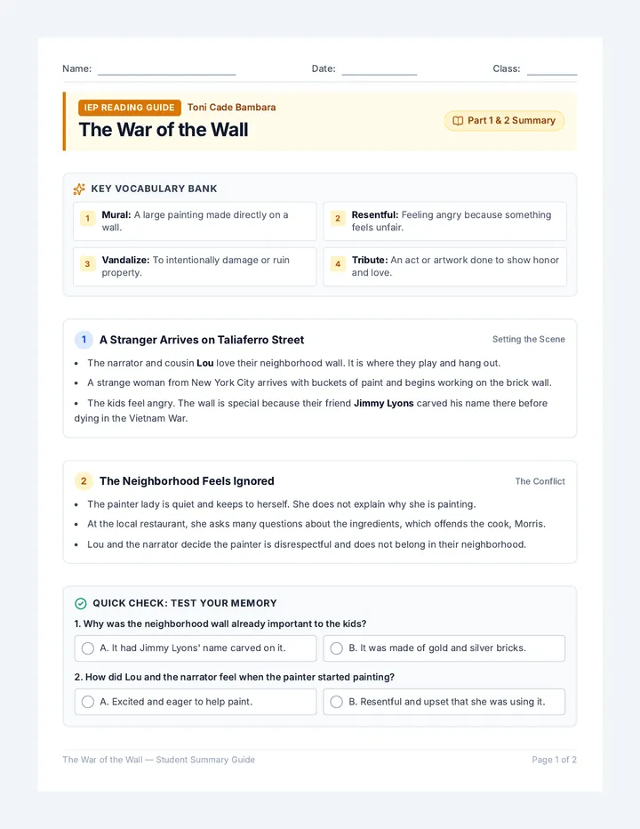 Wall of Respect Summary Guide