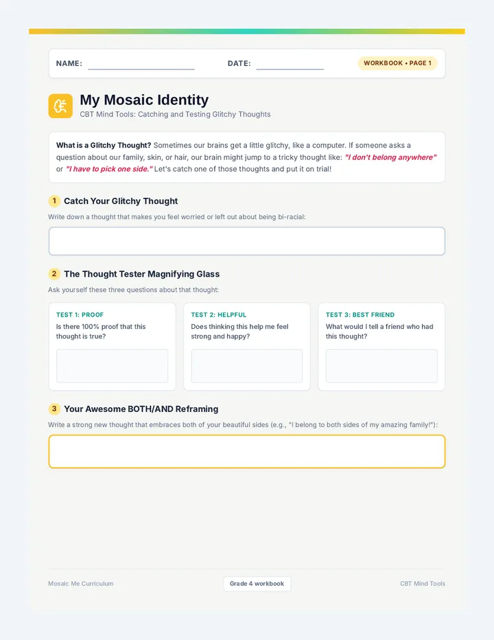 Mosaic Me Student Workbook