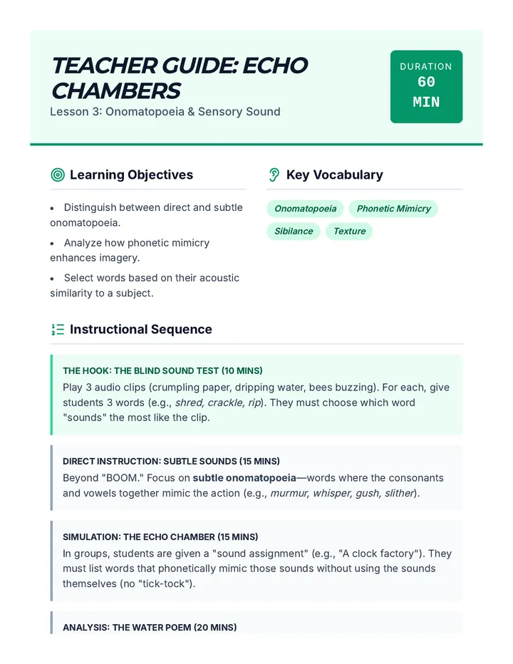 Echo Chambers Teacher Guide