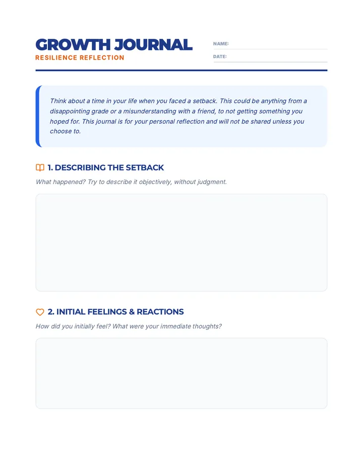 Resilience Reflection Journal