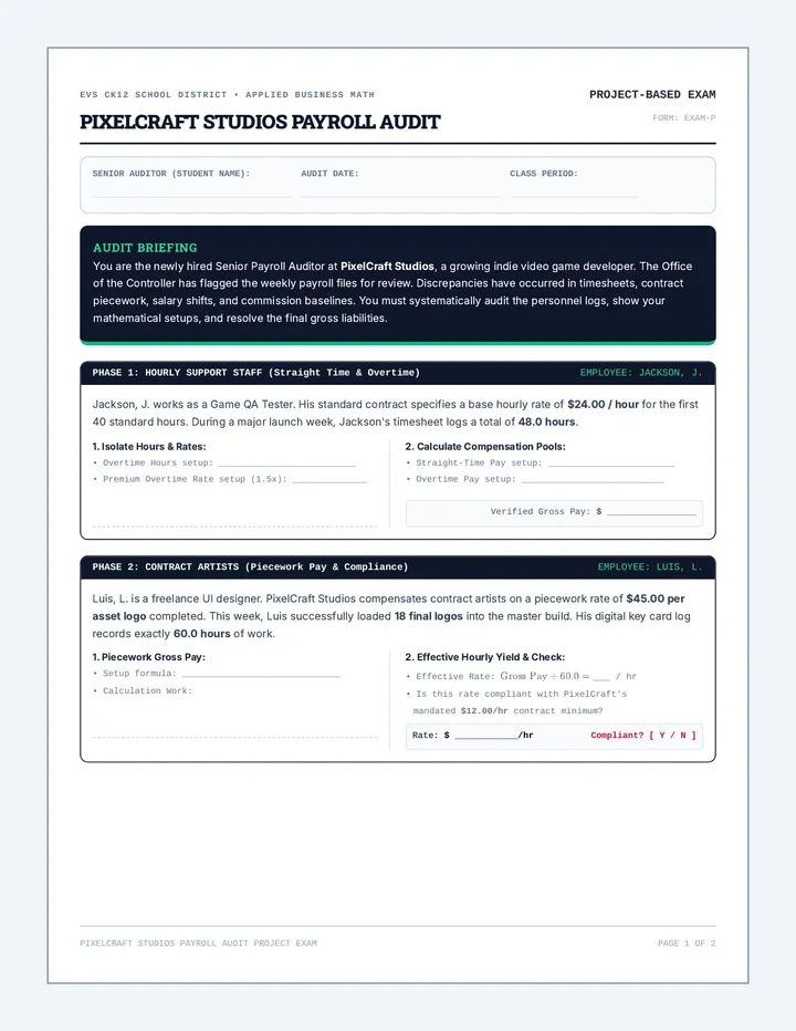 Scenario Compensation Project Exam