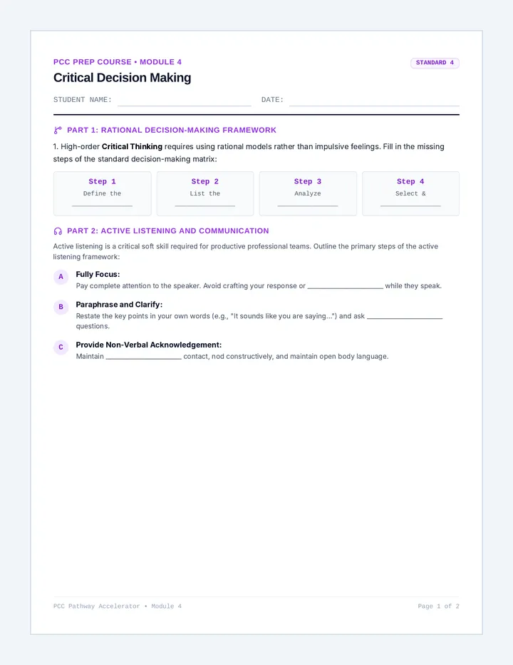 Life Navigation Guided Notes